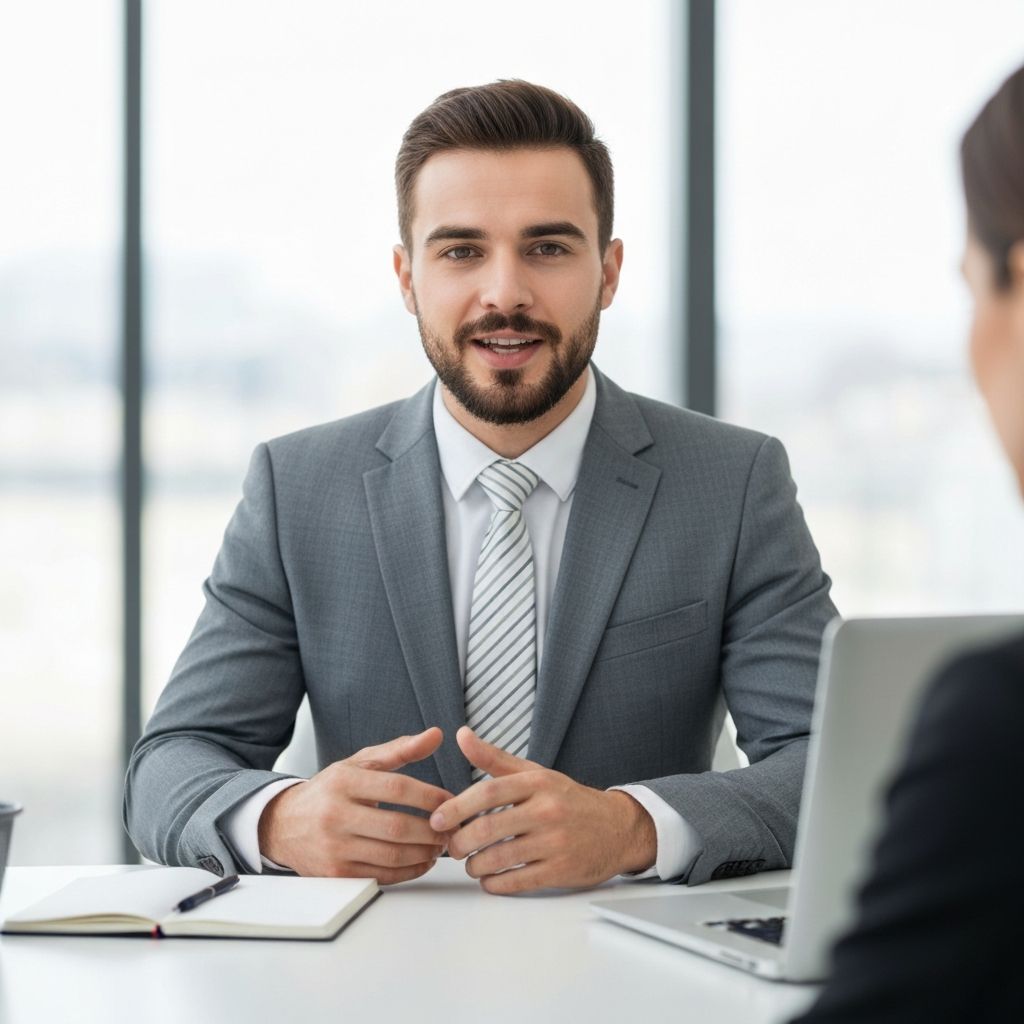 Candidate on video call